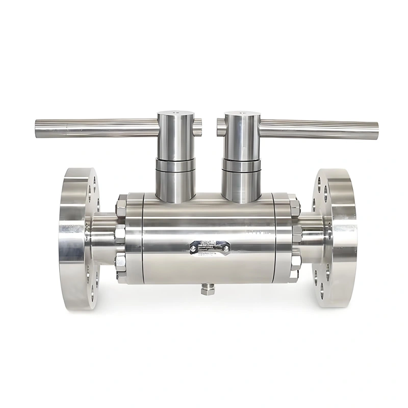 API 6D/608 High Pressure Manual Flange Ends DBB Valve Stainless Steel Double Block and Bleed Ball Valve