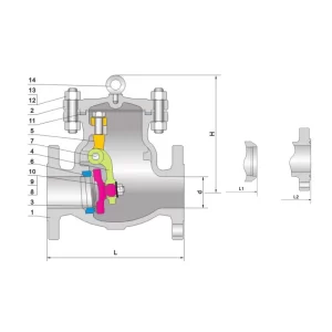 Function diagram of swing check valve