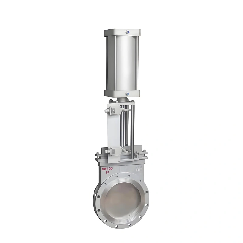 Flange Knife Gate Valve Pneumatic Stainless Steel Knife Gate Valve