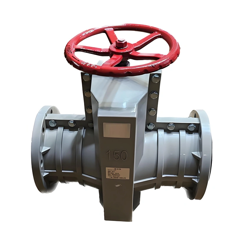 Natural Rubber Sleeved PP Plastic Manual Pipe Pinch Valve