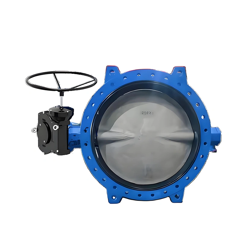 Large Bore Soft Seal Double Flanged Concentric Butterfly Valve