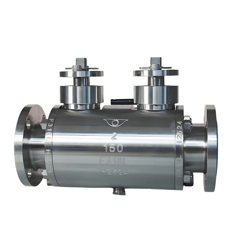 API6D DN50 SS316L DBB 150LB Double Block and Bleed Ball Valve
