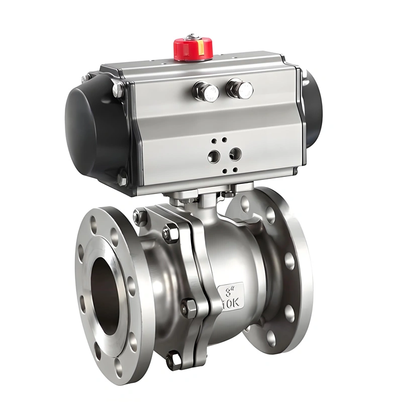 DN600 Pneumatic Stainless Steel Ball Valve Flange Floating Ball Valve
