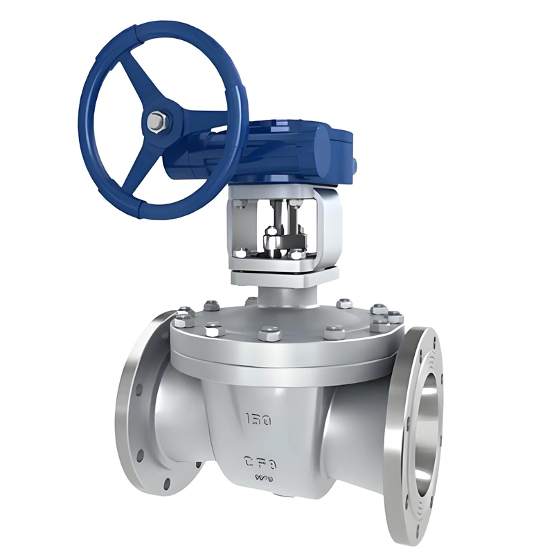 Cast Carbon Steel Gear Operated Flanged Trunnion Type Top Entry Ball Valve