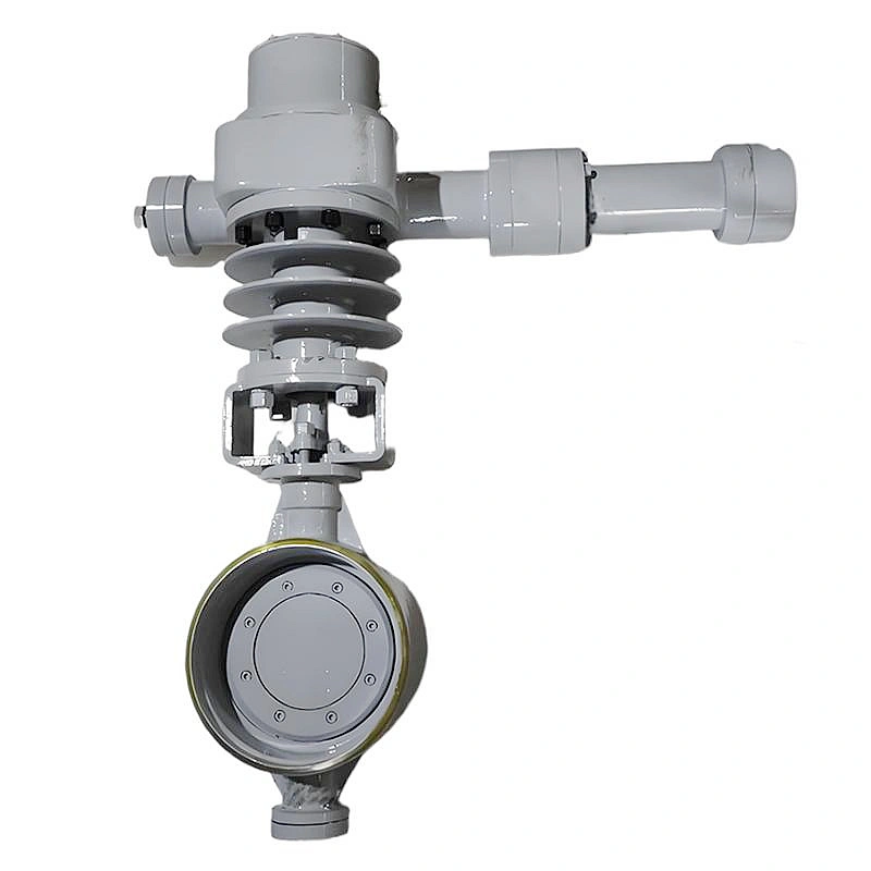 DN250 PN40 WCB Multi-Layer Metal Hard Sealing Hydraulic Butt-Welded Butterfly Valve