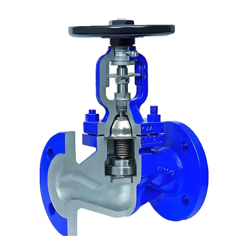 PN40 Wcb Flanged DIN 3356 Standard Bellow Seal Bonnet Globe Valve