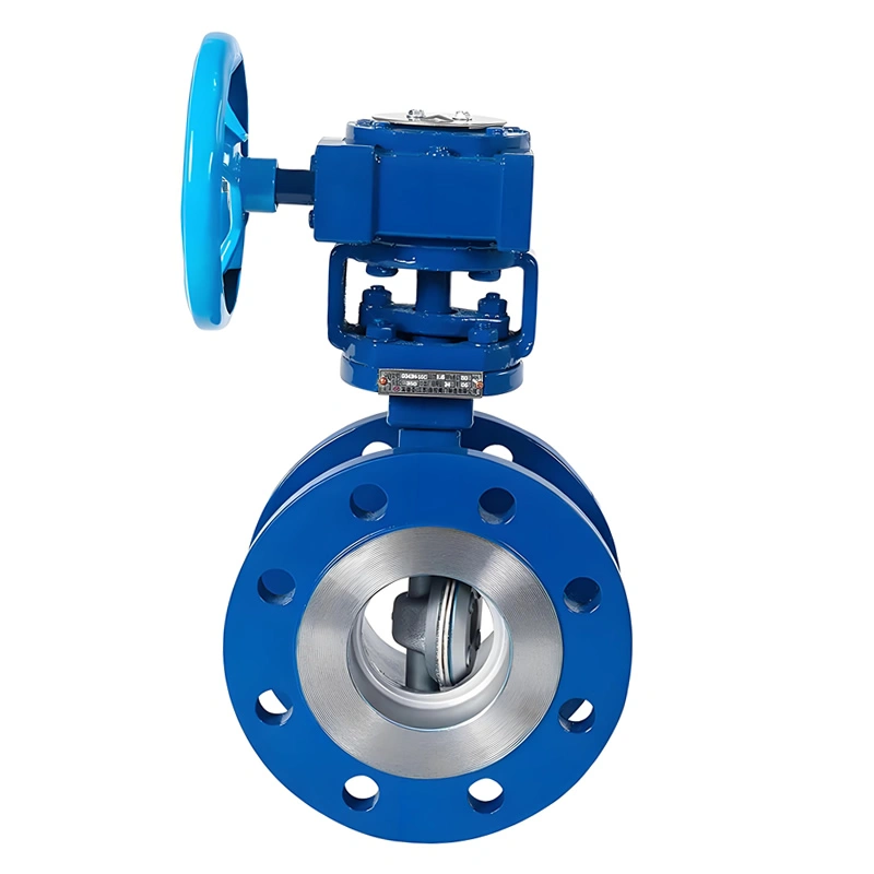 Manual Turbine Triple Eccentric Multi-Layer Hard Seal Flange Butterfly Valve
