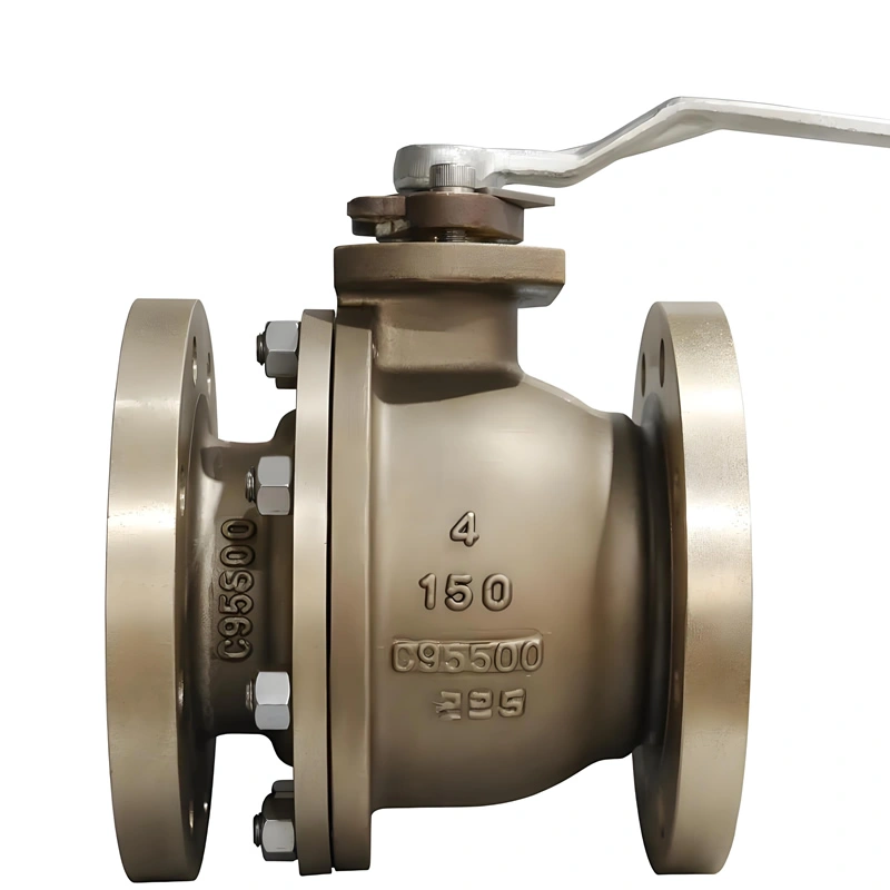DN100 150LB Aluminum Nickel Bronze C95500 2PC Full Bore Flanged Floating Ball Valve
