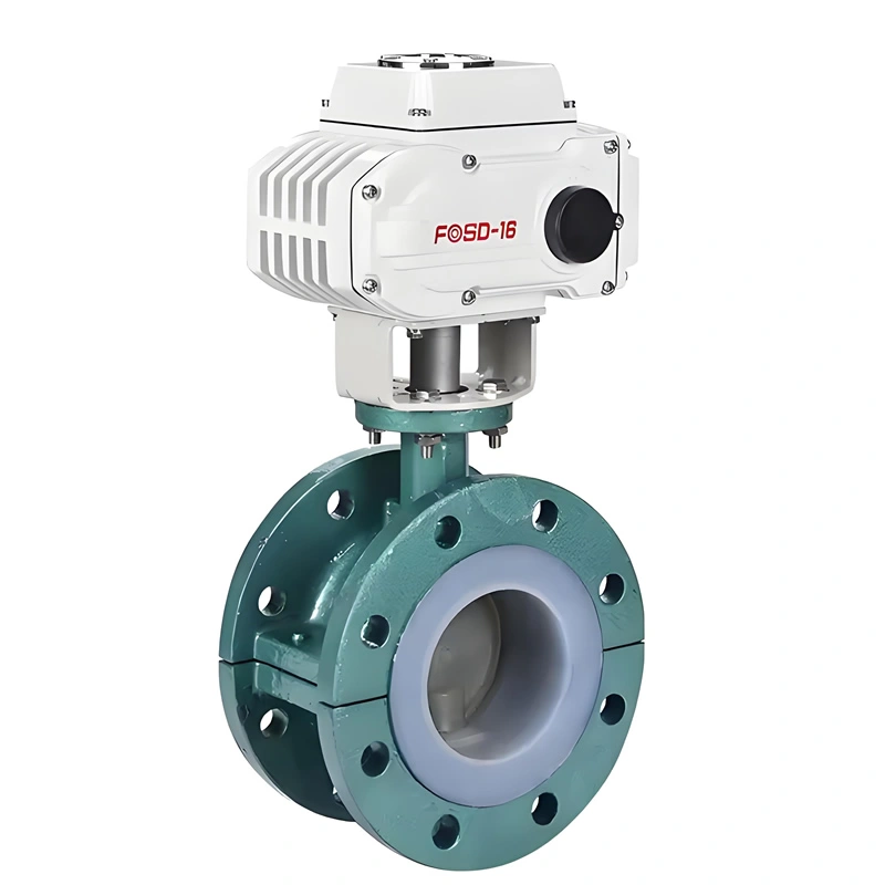 Cast Iron/Stainless Steel PTFE Seal Electric Flange Butterfly Valve
