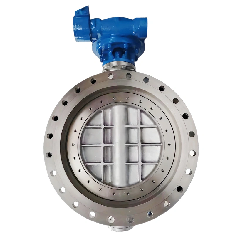 DN800 CF8 Stainless Steel Triple Eccentric Hard-Sealed Butterfly Valve Rotary Disc Worm Gear Corrosion Resistant for Water Media