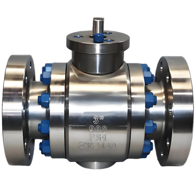 ANSI Class 150~900lb Stainless Steel 2PC Trunnion Mounted Flanged Ball Valve
