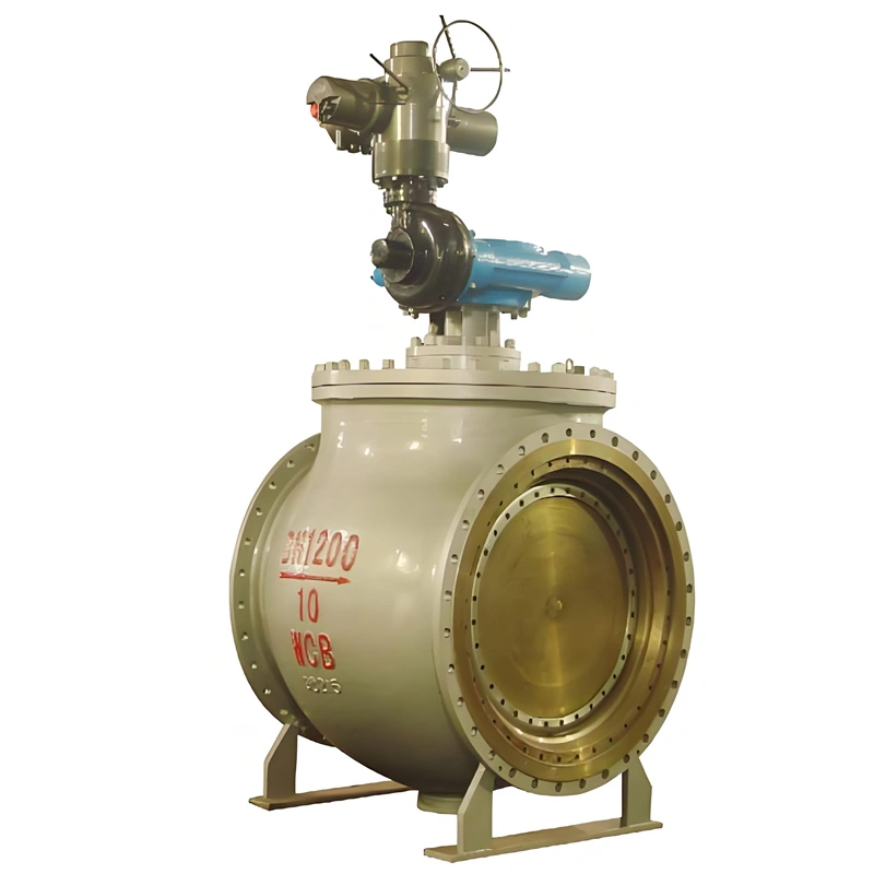 DN200 Class2500 Stainless Steel Flanged End Electric Top-Entry Trunnion Mounted Ball Valves