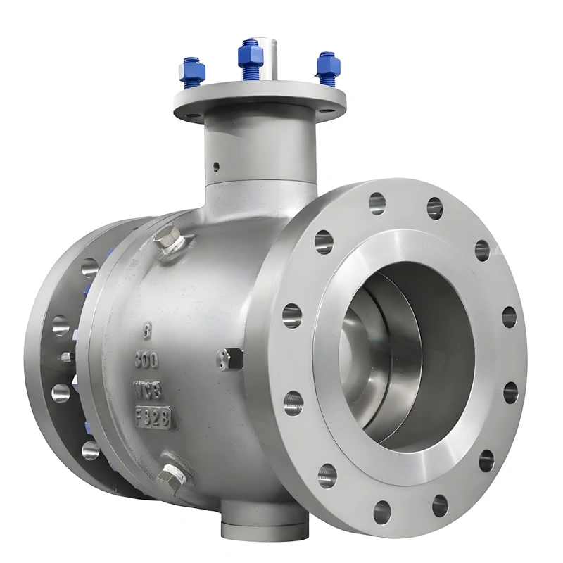 DN100 Class 300 Carbon Steel 2PC Trunnion Top Flange Ball Valve