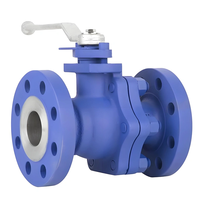 API608 2" 100LB WCB Manual PTFE/PFA/FEP Lined Stainless Steel Floating Ball Valve