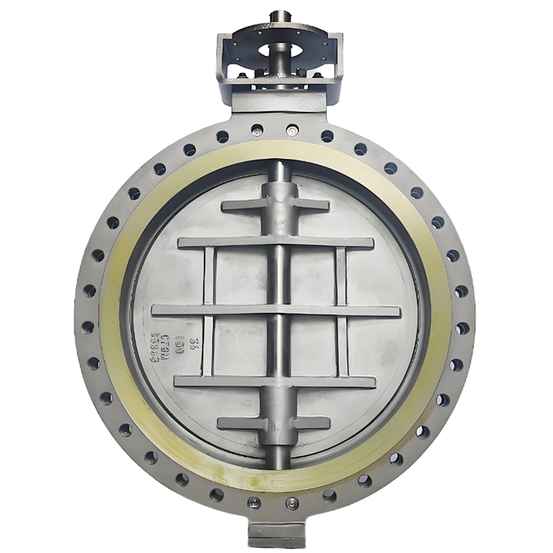 DN1200 150LB Raised Face Flanged CF8M Triple Offset Hard Seal Butterfly Valve