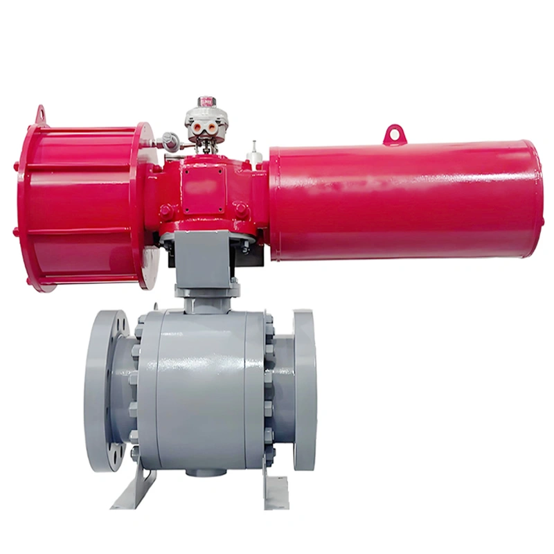 API ASME 8 Inch DN200 600LB A105 RF Flanged Hard Seal Trunnion-Mounted Ball Valve