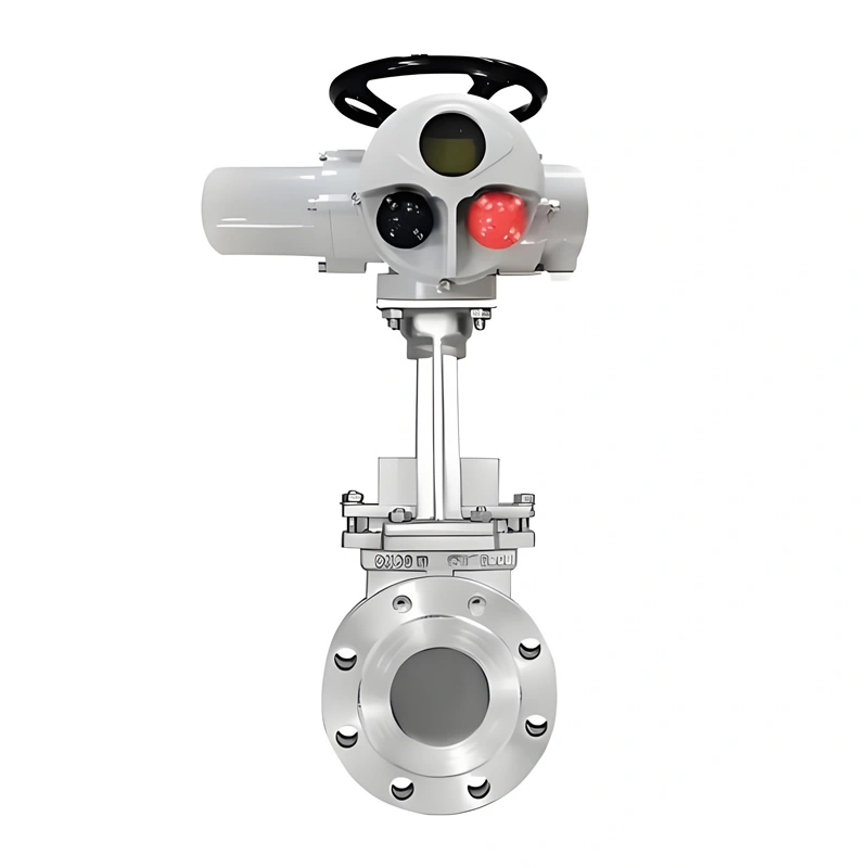 Stainless Steel Flanged Low Pressure Electric Actuator Knife Gate Valve