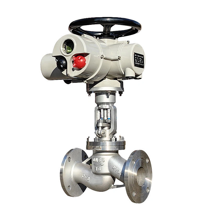 DIN ASME PN16 Casting Electric-Actuated Stop Water Valve RF flange Flanged Globe Valve