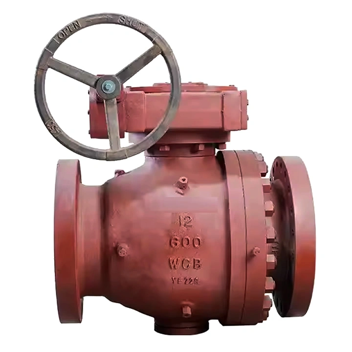 API 6D 600LB DN300 12inch High-Pressure Stainless Steel WCB Turbine Fixed (Trunnion-Mounted) Ball Valve