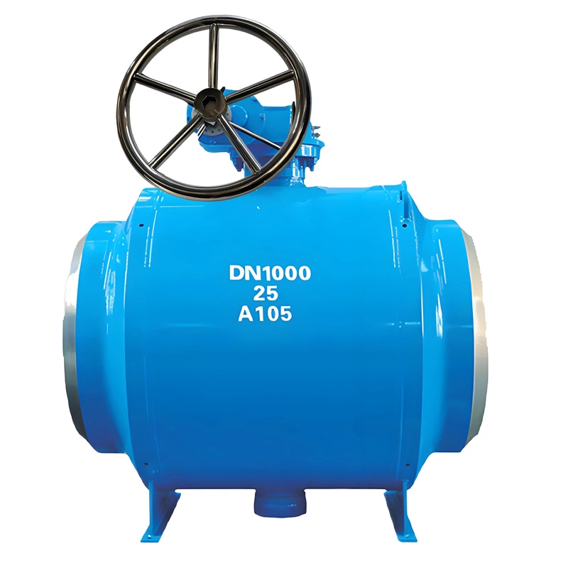 Class 150 DN300-DN1000 WCB Carbon Steel Full Welded Trunnion-Mounted Ball Valve