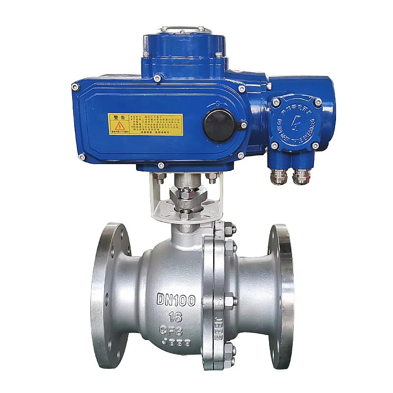 API6D ASME DN100 PN16 CF8/316L stainless steel Electric Actuator Motorized Ball Valve