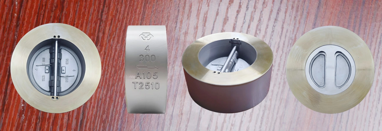 API/ASME DN100 Class 300 High-Pressure A105 Dual-Disc Wafer Hard Seal Check Valve