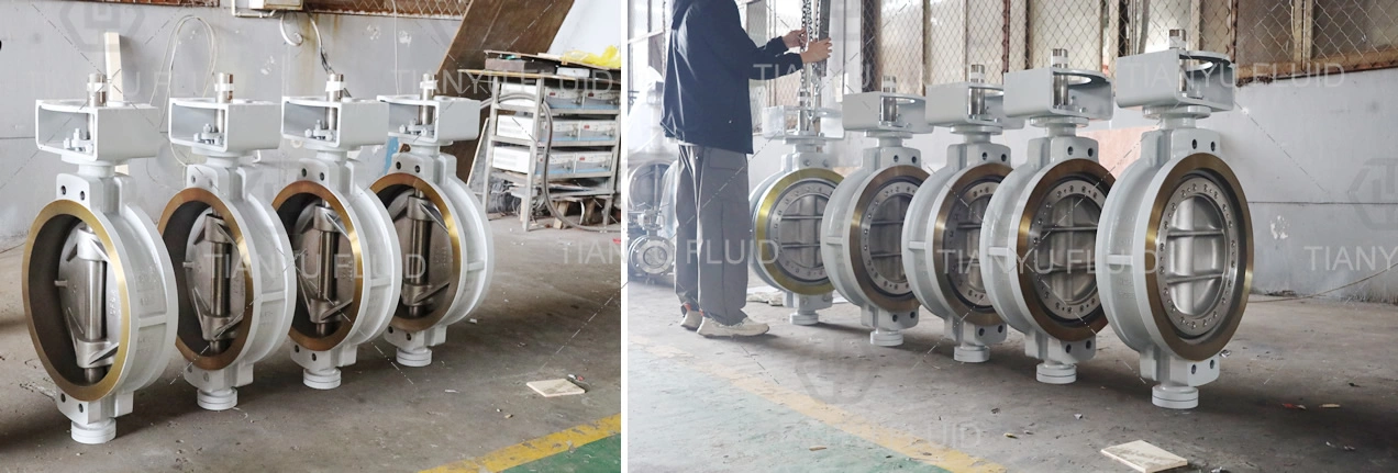 API609 DN500 150LB WCB SS316 Wafer Type NBR Soft Seal Double Offset Butterfly Valve