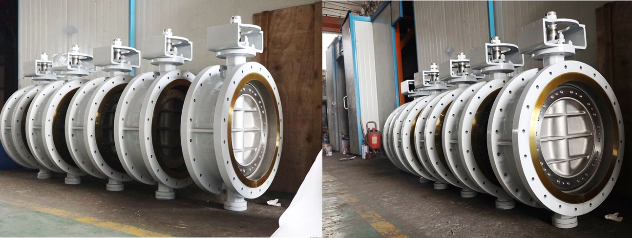 API609/ASME WCB SS316 Flange-to-Flange NBR Soft Seal Disc Double Offset Butterfly Valve