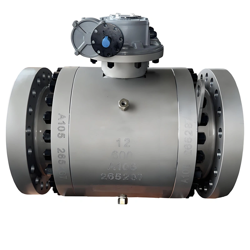 API 6D API 608 ASME CE DN50-DN800 50LB-2500LB Forged Carbon Steel A105/F316 Stainless Steel Trunnion Mounted 3PC Flange Ball Valve