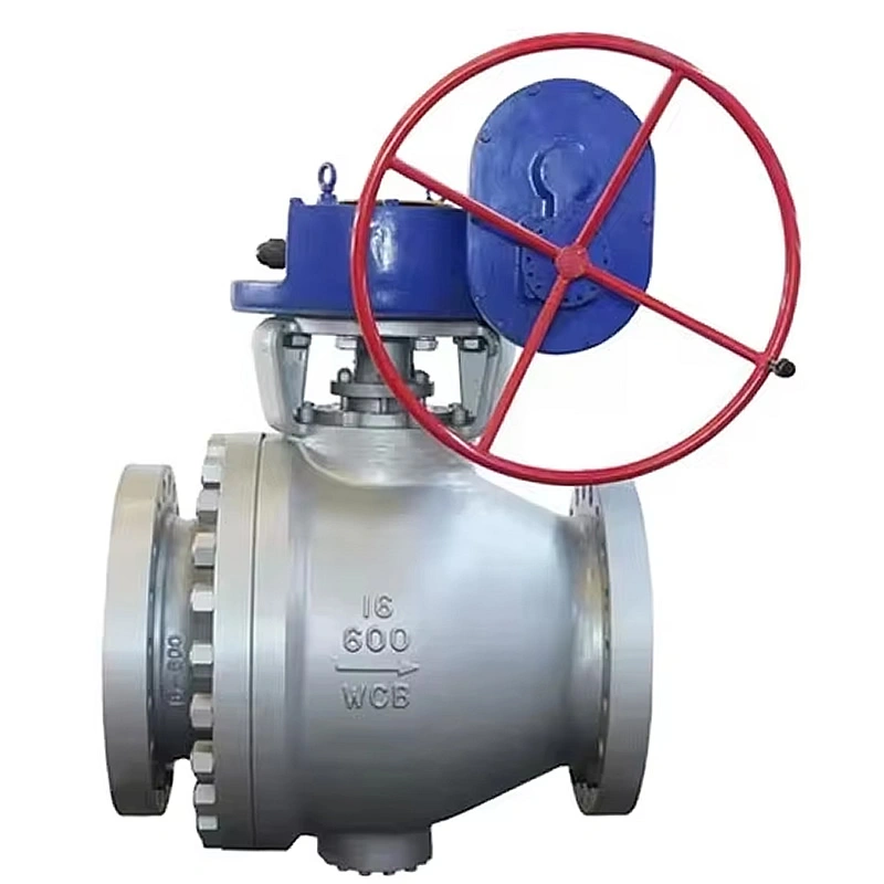 API 608 ASME B16.34 CE PED 2014/68/EU Certified DN150-DN1400 PN10-PN64 Class 150-400 WCB/CF8 Fixed Trunnion Mounted Metal Hard Seal Ball Valve