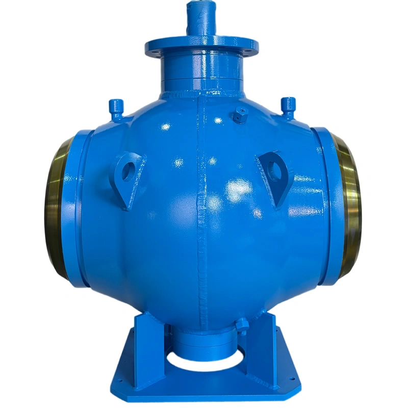API 6D ASME B16.34 CE DN400 PN80 LF2 Carbon Steel Body 321 Stainless Steel Ball Full Welded Manual Light Stem Hard Seated Ball Valve