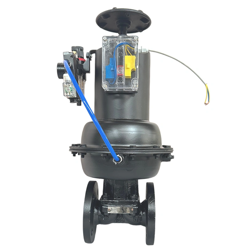 API 600 EN 12516 CE DN40 PN10 WCB Carbon Steel Body EPDM Soft Seated Flanged Connection Pneumatic Actuated Diaphragm Valve