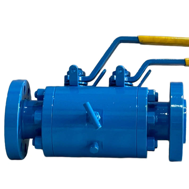 API 6D ASME B16.34 CE 2” 600LB A105 Carbon Steel Body DEVLON Soft Seated RF Flanged Connection Manual Handle DBB Double Block and Bleed Ball Valve