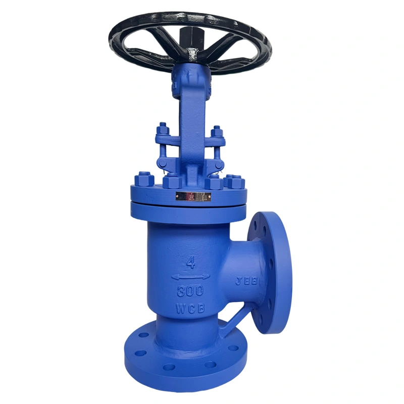 API 602 ASME B16.34 CE 4" 300LB Carbon Steel WCB Flanged Angle Type Manual Bellows Seal Globe Valve