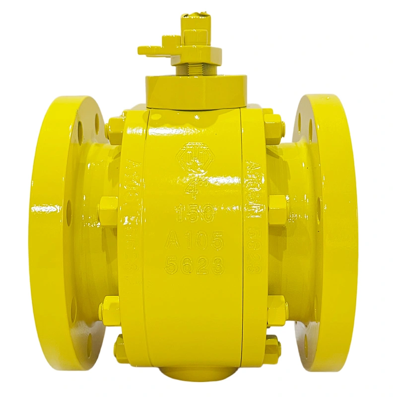 API 6D ASME B16.34 API 607 CE 4” 150LB A105 Carbon Steel Body PTFE Soft Seated RF Flanged Floating Ball Valve