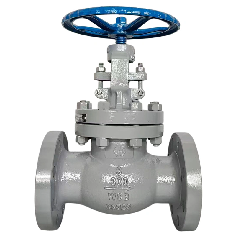 API 602 ASME DN80 Class 300LB ASTM A216 WCB Manual Flanged Straight Pattern Globe Valve With Metal-to-Metal Trim with Flexible Graphite Stem Packing