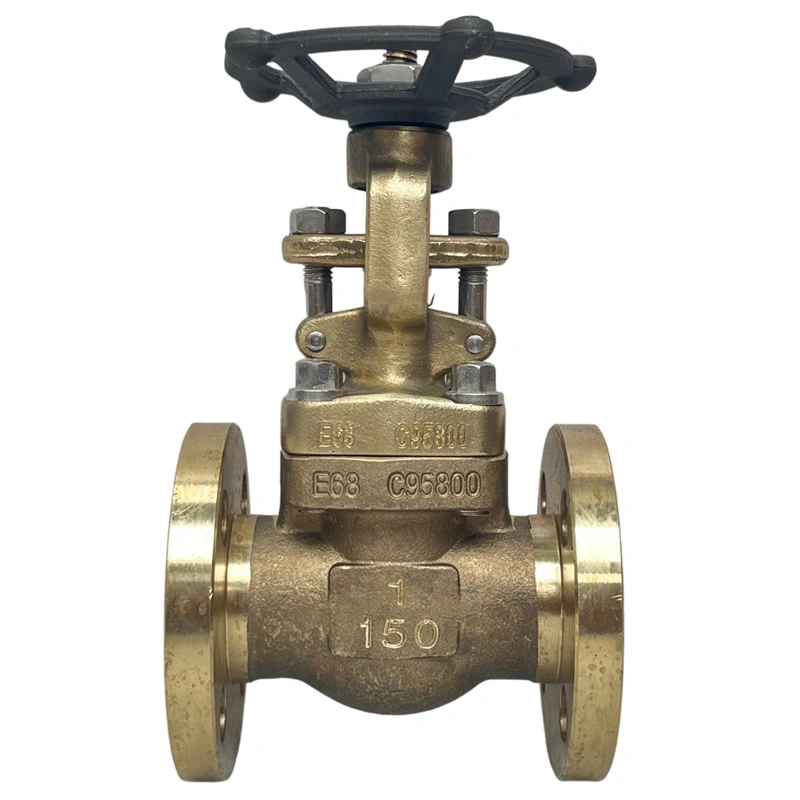 API 600 ASME B16.5 Class 150 NPS 1“ ASTM B148 C95800 Nickel Aluminum Bronze Flexible Wedge OS&Y Flanged Gate Valve with Handwheel Operation for Marine Seawater Offshore and Coastal Industrial Piping